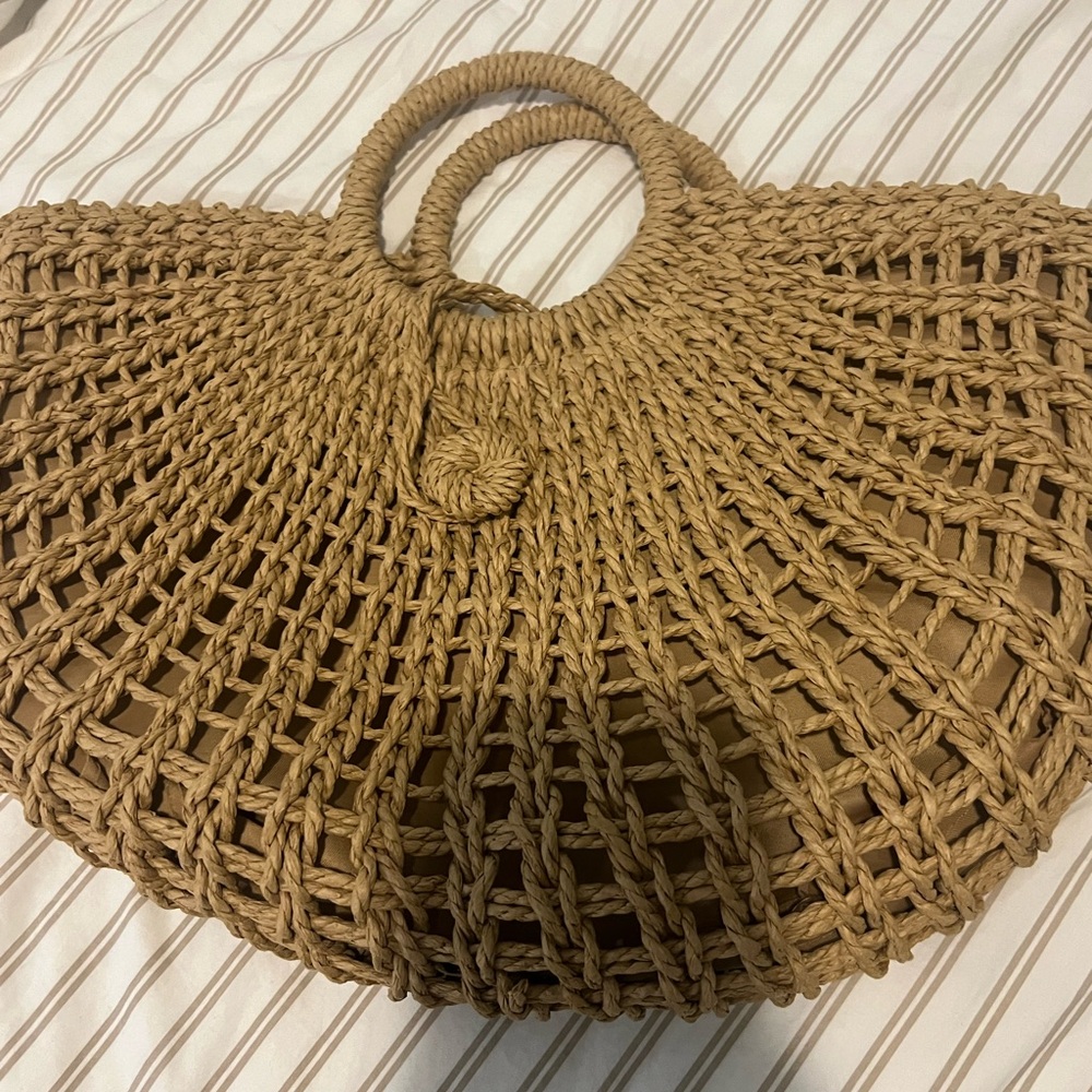 Handwoven Straw Handbag